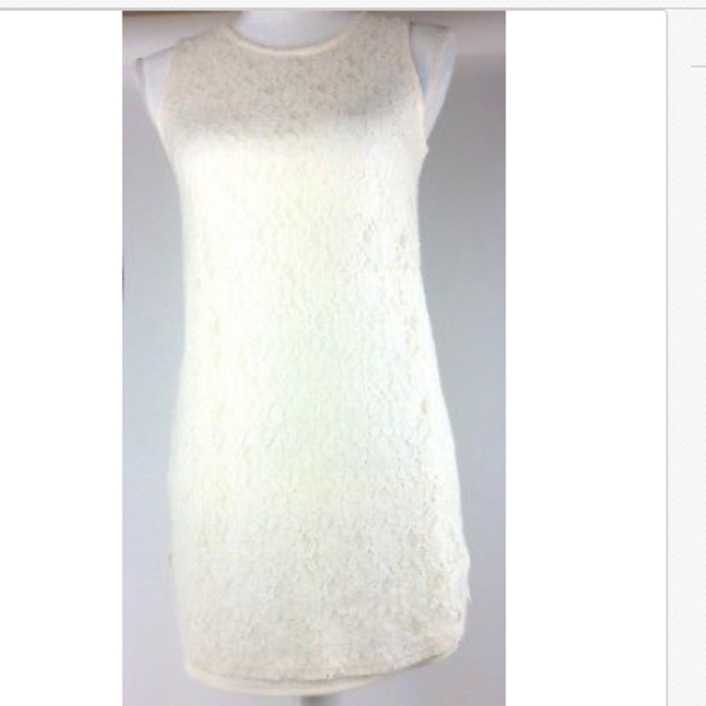 Monteau Ivory Lace Sleeveless Midi Dress A-430